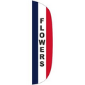 "FLOWERS" 3' x 12' Stationary Message Flutter Flag